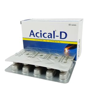 Acical-D 500 mg+200 IU Tablet