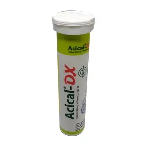 Acical-DX 600 mg+400 IU Effervescent Tablet