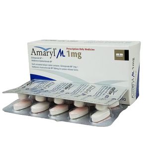 Amaryl M 1 mg+500 mg Bilayer Tablet