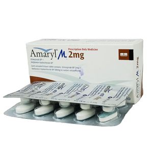 Amaryl M 2 mg+500 mg Bilayer Tablet