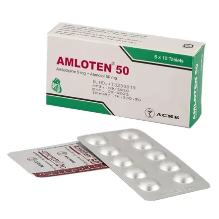 Amloten 5 mg+50 mg Tablet