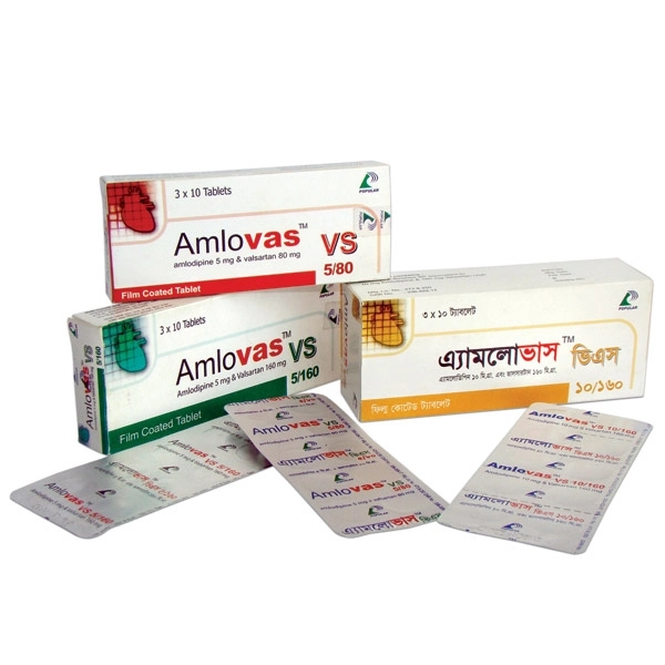 Amlovas VS 10 mg+160 mg Tablet