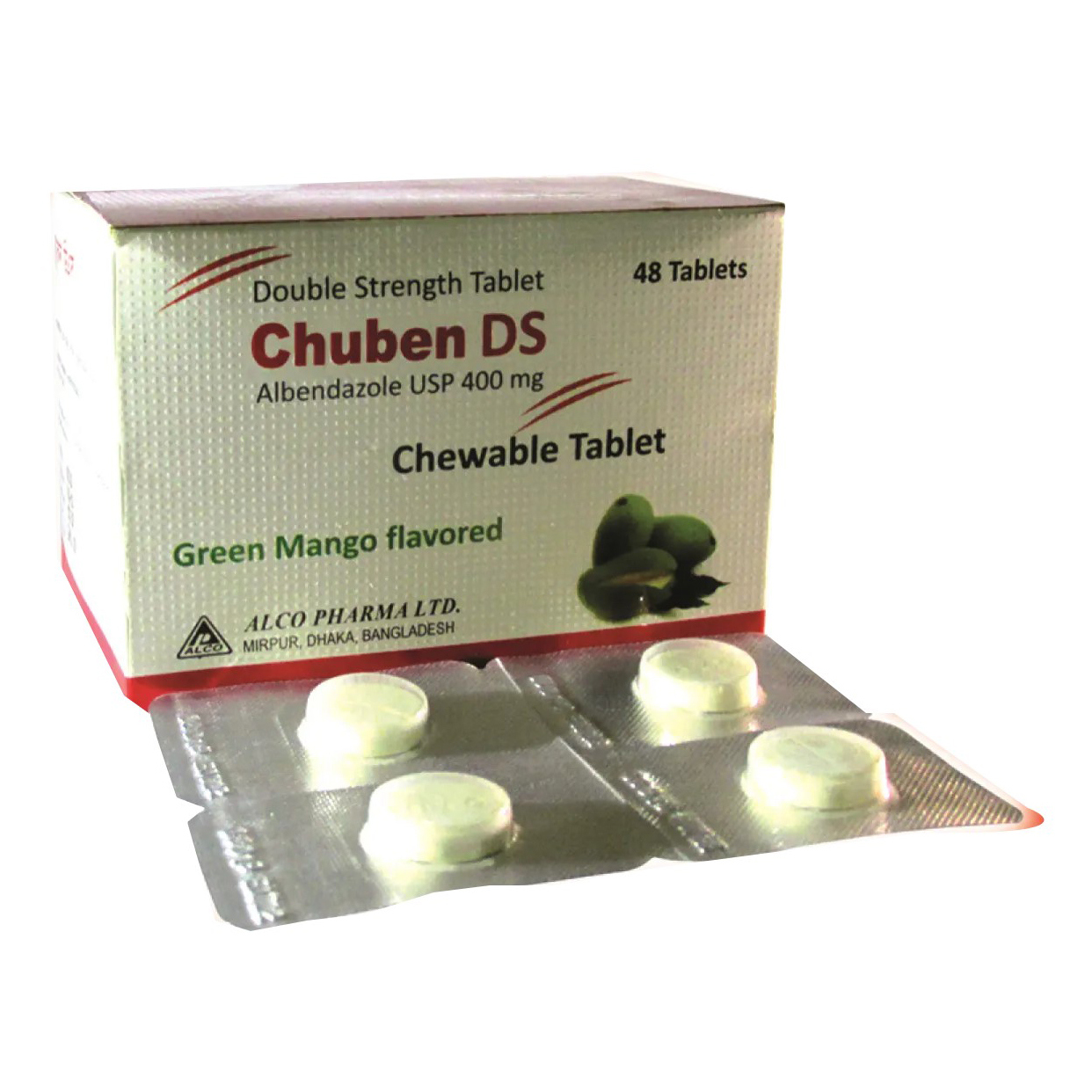 Chuben DS 400 mg Chewable Tablet