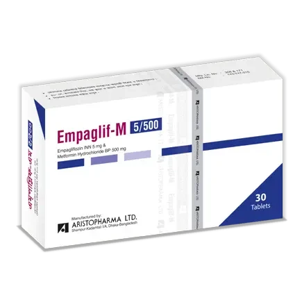 Empaglif M 5 mg+500 mg Tablet