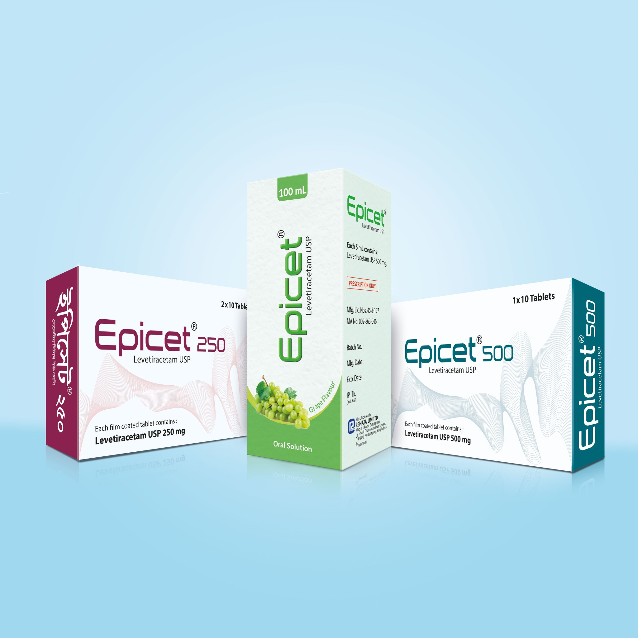 Epicet 500 mg/5 ml Oral Solution