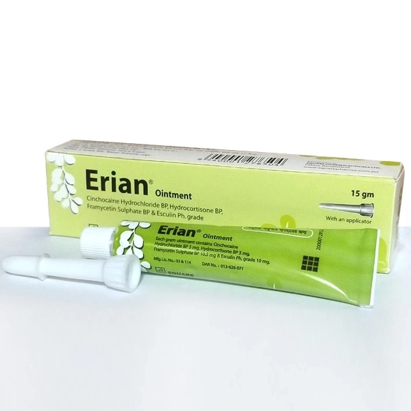 Erian (5 mg+5 mg+10.5 mg+10 mg)/gm Ointment