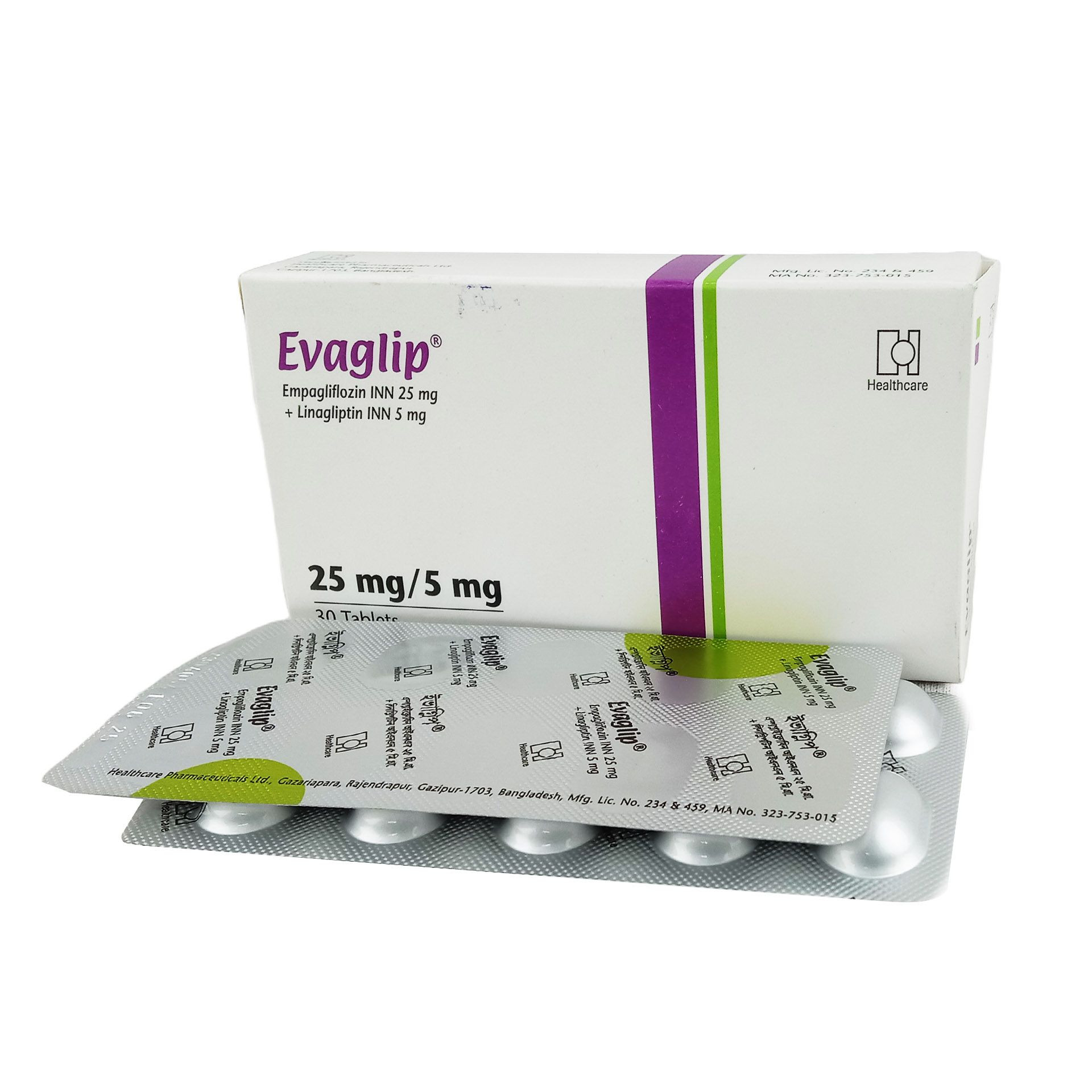 Evaglip 25 mg+5 mg Tablet