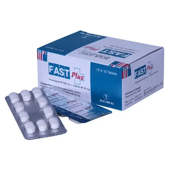 Fast Plus 500 mg+65 mg Tablet