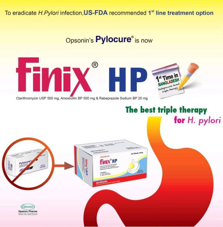 Finix HP 20 mg+1000 mg+500 mg Tablet