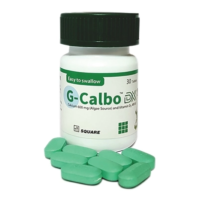 G-Calbo DX 600 mg+400 IU Tablet