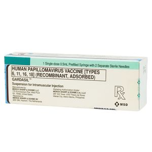 Gardasil 0.5 ml/pre-filled syringe IM Injection