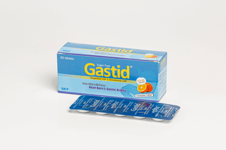 Gastid 480 mg+20 mg Chewable Tablet