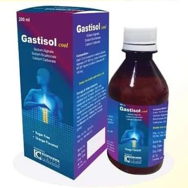 Gastisol Cool (500 mg+267 mg+160 mg)/10 ml Oral Suspension