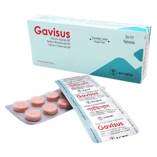 Gavisus 250 mg+133.5 mg+80 mg Chewable Tablet