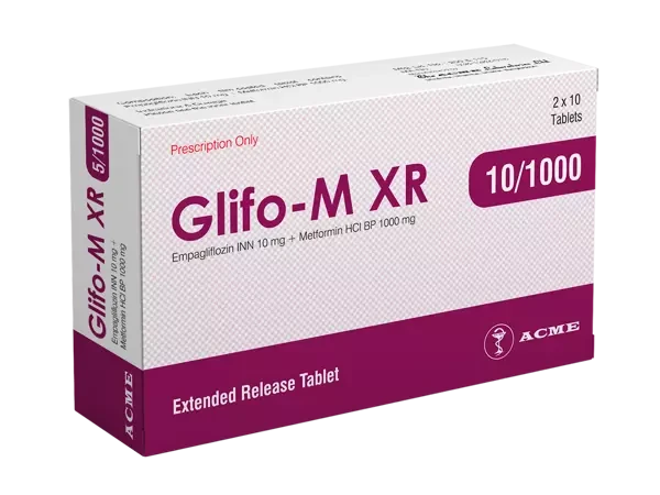 Glifo-M XR 10 mg+1000 mg Tablet (Extended Release)