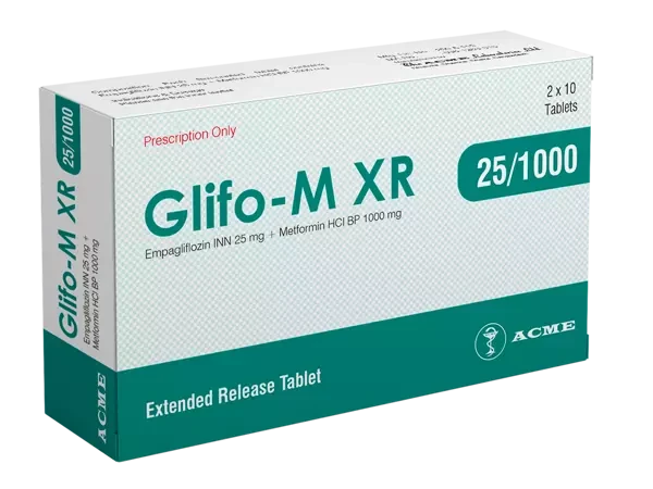 Glifo-M XR 25 mg+1000 mg Tablet (Extended Release)