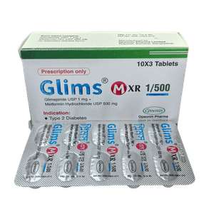 Glims M 2 mg+500 mg Tablet (Extended Release)