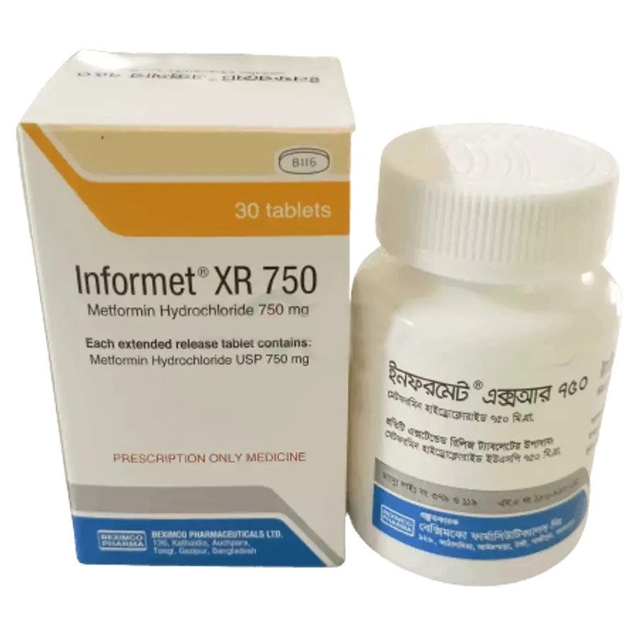 Informet XR 750 mg Tablet (Extended Release)