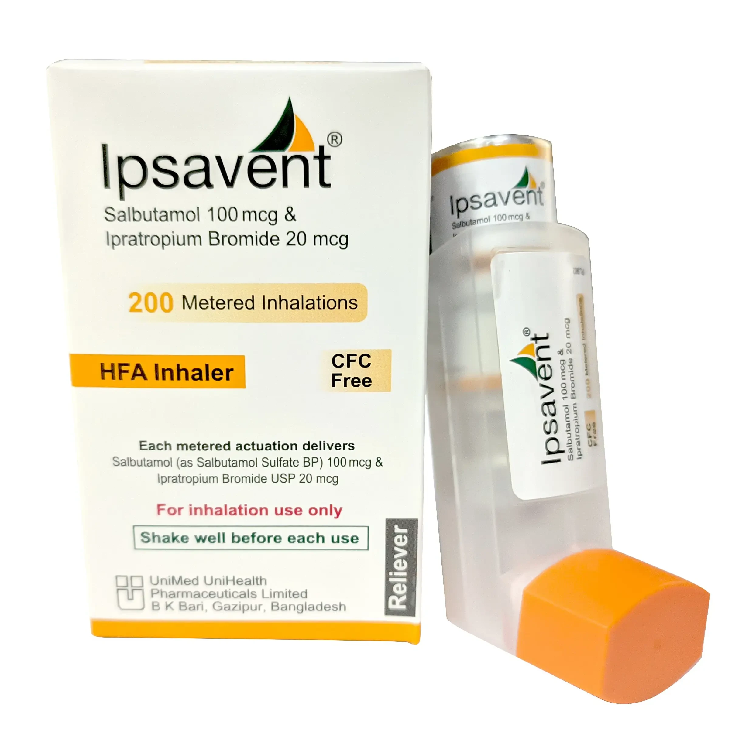 Ipsavent (100 mcg+20 mcg)/puff Inhaler