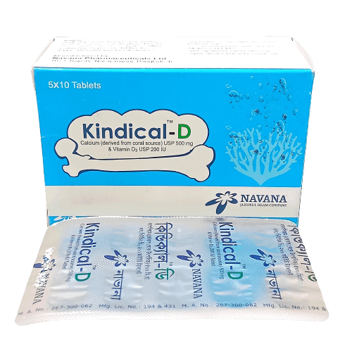 Kindical-D 500 mg+200 IU Tablet