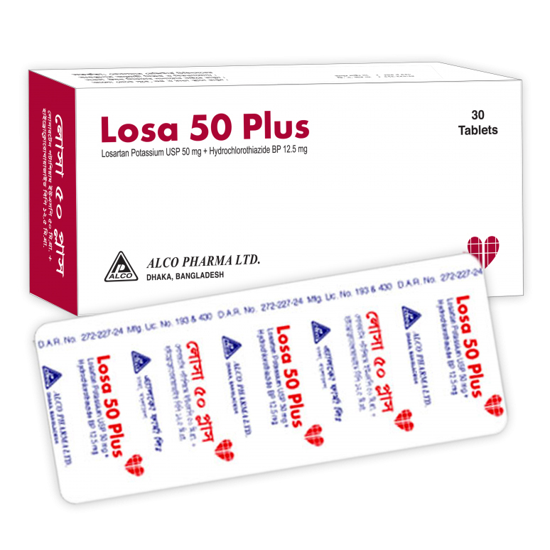 Losa Plus 50 mg+12.5 mg Tablet