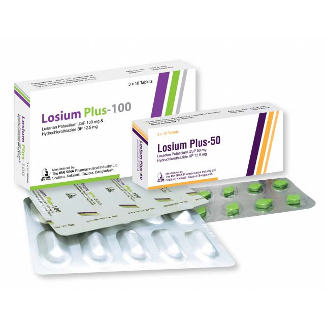 Losium Plus 100 mg+12.5 mg Tablet