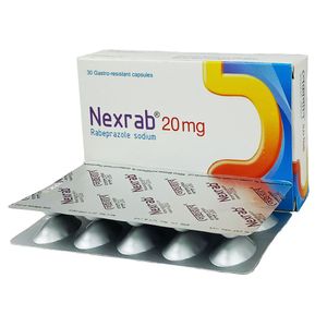 Nexrab 20 mg Capsule (Enteric Coated Pellets)