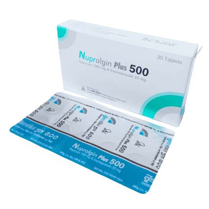 Nupralgin Plus 500 mg+20 mg Tablet (Delayed Release)