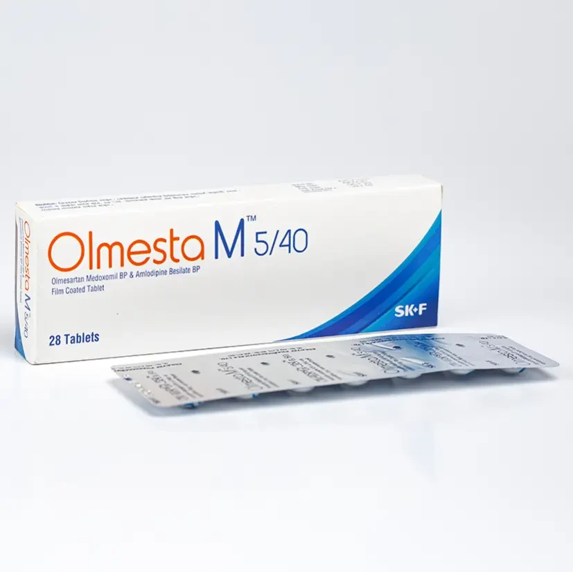 Olmesta M 5 mg+40 mg Tablet