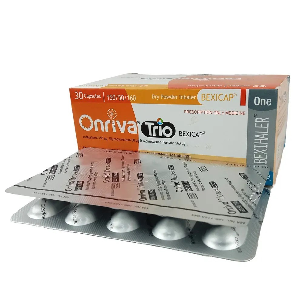 Onriva Trio 150 mcg+50 mcg+160 mcg Inhalation Capsule