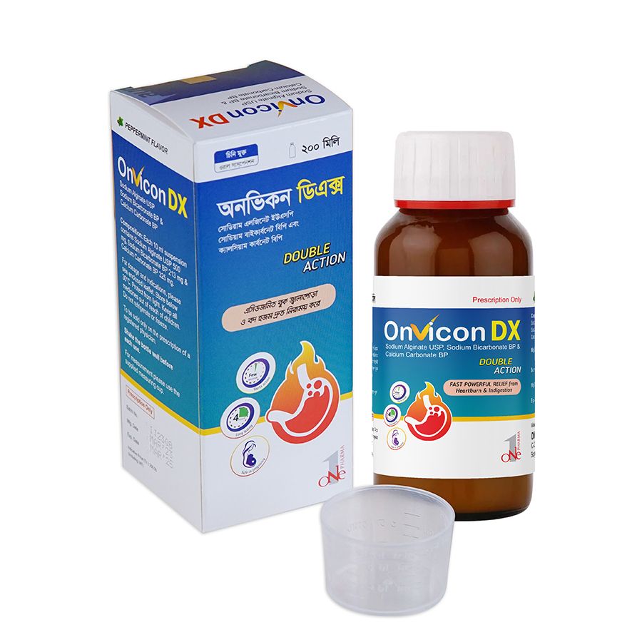 Onvicon DX (500 mg+213 mg+325 mg)/10 ml Oral Suspension