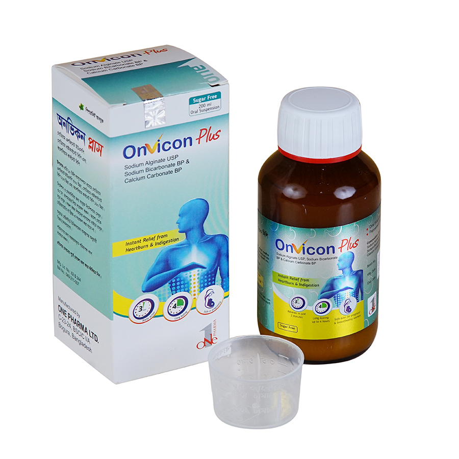 Onvicon Plus (500 mg+267 mg+160 mg)/10 ml Oral Suspension