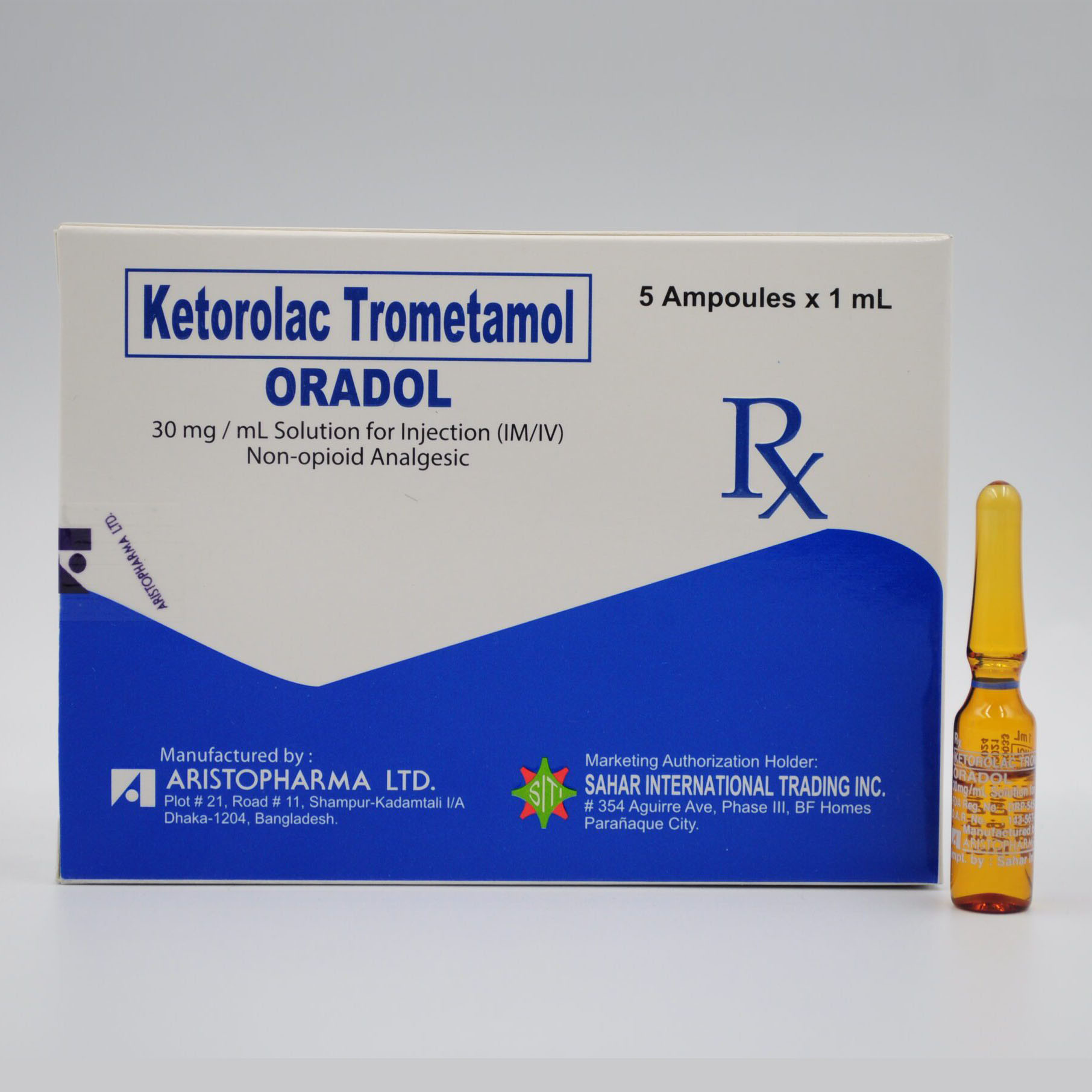 Oradol 30 mg/ml IM/IV Injection