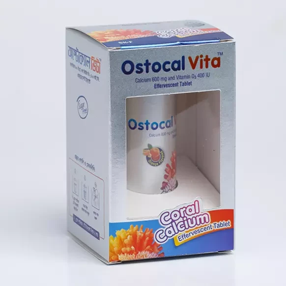 Ostocal Vita 1358.196 mg+600 mg (Coral calcium)+400 IU Effervescent Tablet