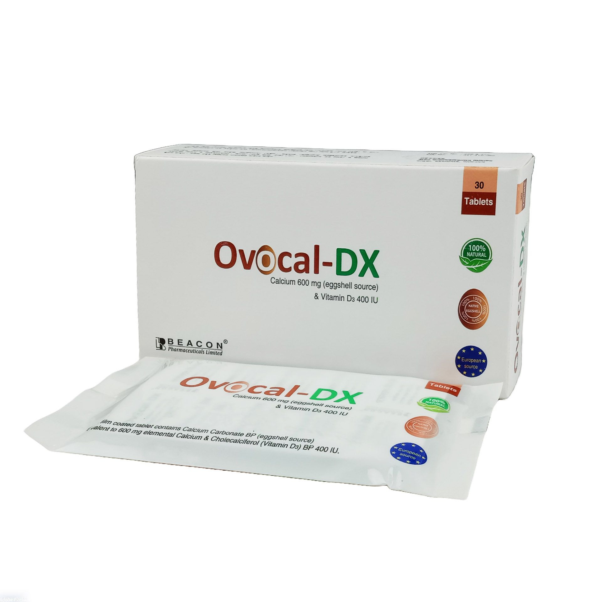 Ovocal-DX 600 mg+400 IU Tablet