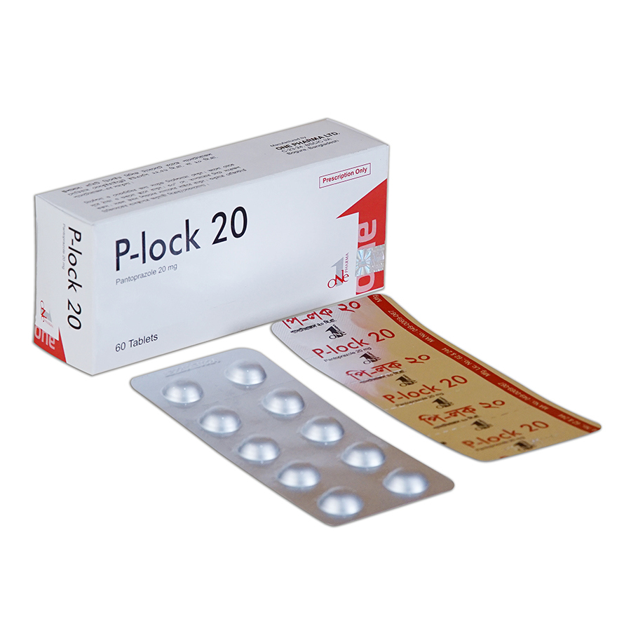 P-lock 20 mg Tablet (Enteric Coated)