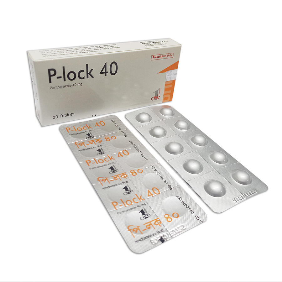 P-lock 40 mg Tablet (Enteric Coated)