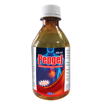 Pepgel (500 mg+100 mg)/5 ml Oral Suspension