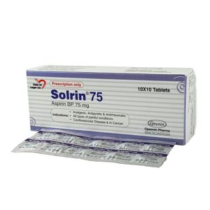 Solrin 75 mg Tablet (Enteric Coated)