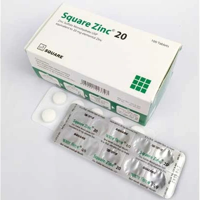 Square Zinc 20 mg Dispersible Tablet