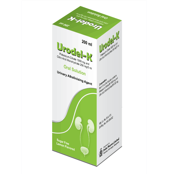 Urodel-K (1500 mg+250 mg)/5 ml Oral Solution