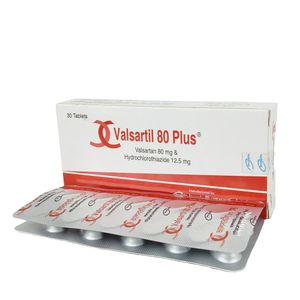 Valsartil Plus 80 mg+12.5 mg Tablet