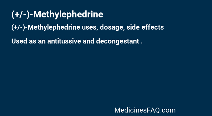 (+/-)-Methylephedrine