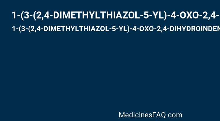 1-(3-(2,4-DIMETHYLTHIAZOL-5-YL)-4-OXO-2,4-DIHYDROINDENO[1,2-C]PYRAZOL-5-YL)-3-(4-METHYLPIPERAZIN-1-YL)UREA