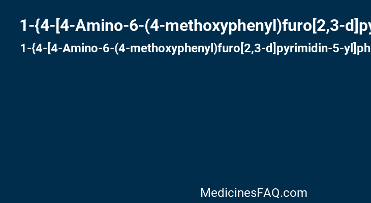 1-{4-[4-Amino-6-(4-methoxyphenyl)furo[2,3-d]pyrimidin-5-yl]phenyl}-3-[2-fluoro-5-(trifluoromethyl)phenyl]urea