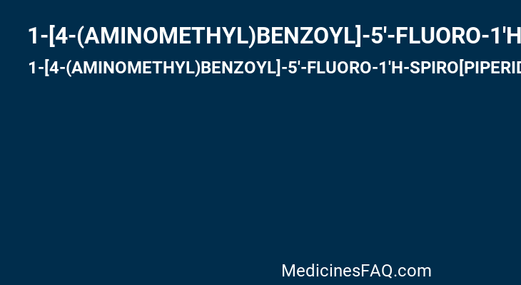 1-[4-(AMINOMETHYL)BENZOYL]-5'-FLUORO-1'H-SPIRO[PIPERIDINE-4,2'-QUINAZOLIN]-4'-AMINE