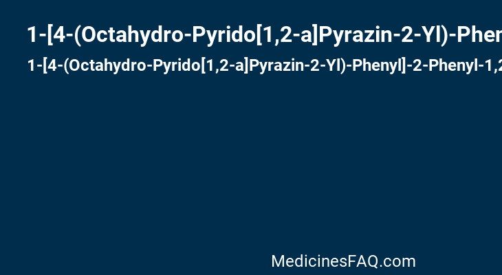 1-[4-(Octahydro-Pyrido[1,2-a]Pyrazin-2-Yl)-Phenyl]-2-Phenyl-1,2,3,4-Tetrahydro-Isoquinolin-6-Ol