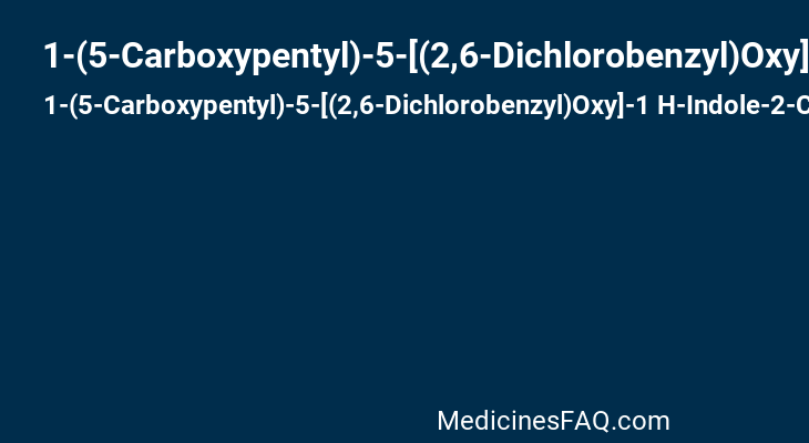 1-(5-Carboxypentyl)-5-[(2,6-Dichlorobenzyl)Oxy]-1 H-Indole-2-Carboxylic Acid