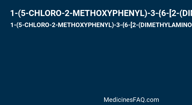 1-(5-CHLORO-2-METHOXYPHENYL)-3-{6-[2-(DIMETHYLAMINO)-1-METHYLETHOXY]PYRAZIN-2-YL}UREA