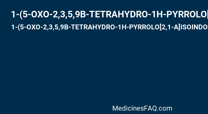 1-(5-OXO-2,3,5,9B-TETRAHYDRO-1H-PYRROLO[2,1-A]ISOINDOL-9-YL)-3-(5-PYRROLIDIN-2-YL-1H-PYRAZOL-3-YL)-UREA